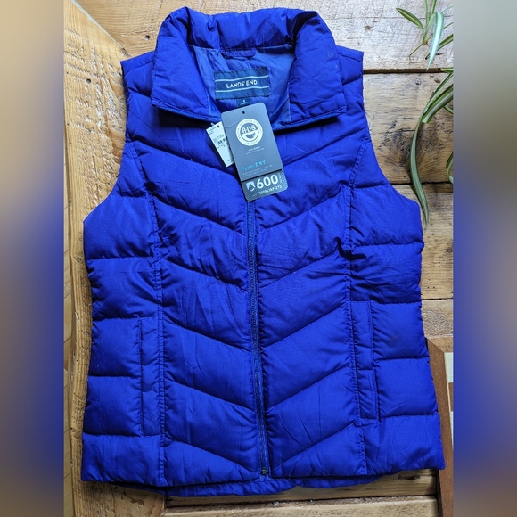 Land's End, size small, purple vest, down - Picture 5 of 10